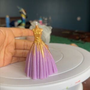 Gold and Purple Dress Candle